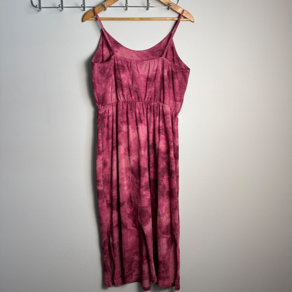 Old Navy Women's Spaghetti Strap‎ Babydoll Summer Dress Tie Dye Burgundy-wine L - Picture 4 of 15